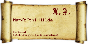 Maróthi Hilda névjegykártya